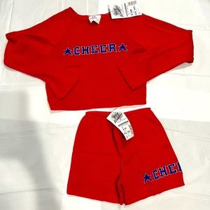 Girls Cheerleading Costume Outfit Set